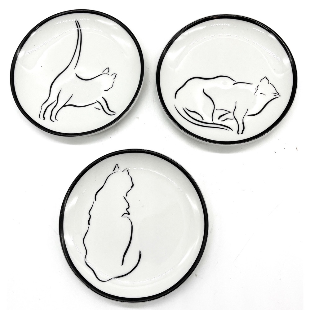 The Monkey and the Peddler  4” Liz Ross - Minou Plates Cats